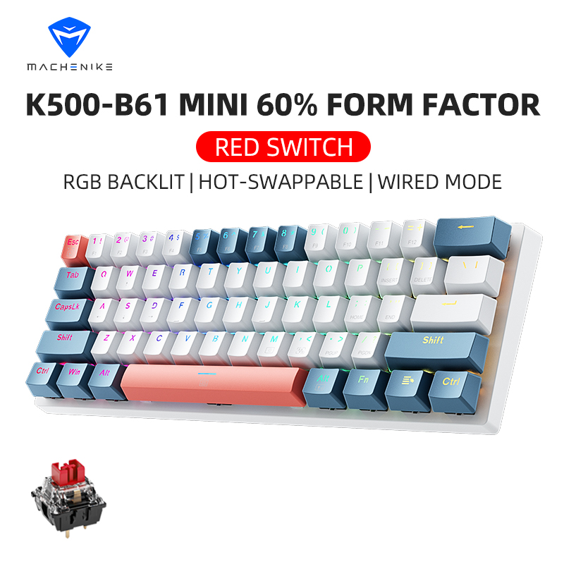 Gaming Keyboard Blue Switches - K500-B61 Machenike Mini Mekanik Klavye %60