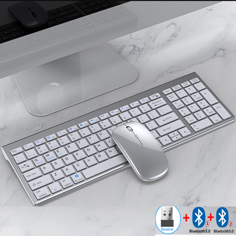 Gaming Keyboard Mouse And Headset Combo - Jomaa İnce Şarj Edilebilir Bluetooth Klavye