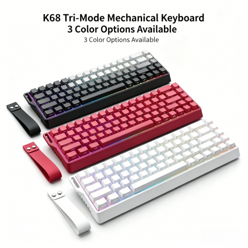 Gaming Keyboard Blue Switches - K68 RGB Arka Işık Üç Boyutlu