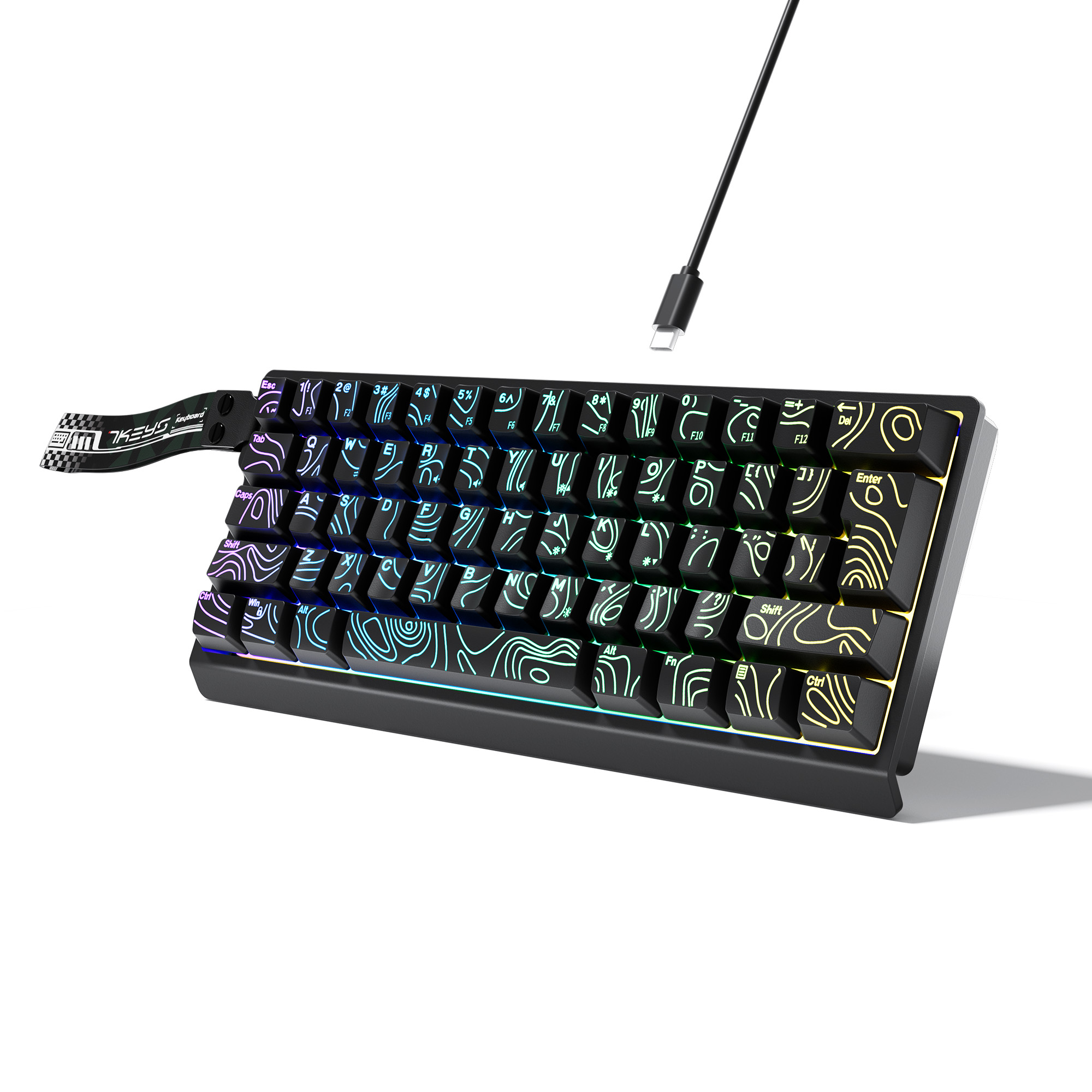 Gaming Keyboard Blue Switches - %60 oranında kompakt, RGB arka aydınlatmalı