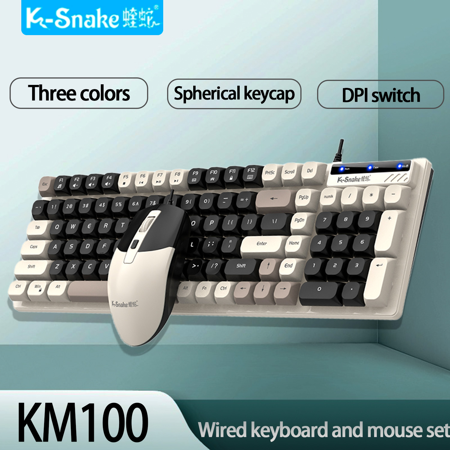 Gaming Keyboard And Mouse For Xbox - K-Snake KM100 Kablolu Moda Klavye ve