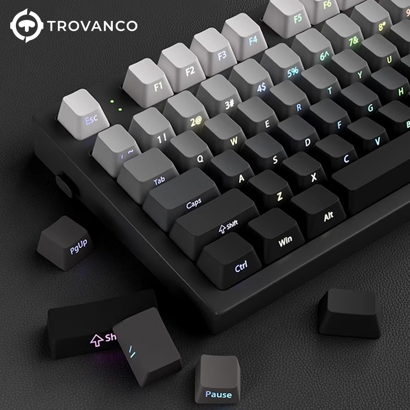 Gaming Keyboard Typewriter - 130 Tuşlu Gradyan Tuş Başlıkları Yan