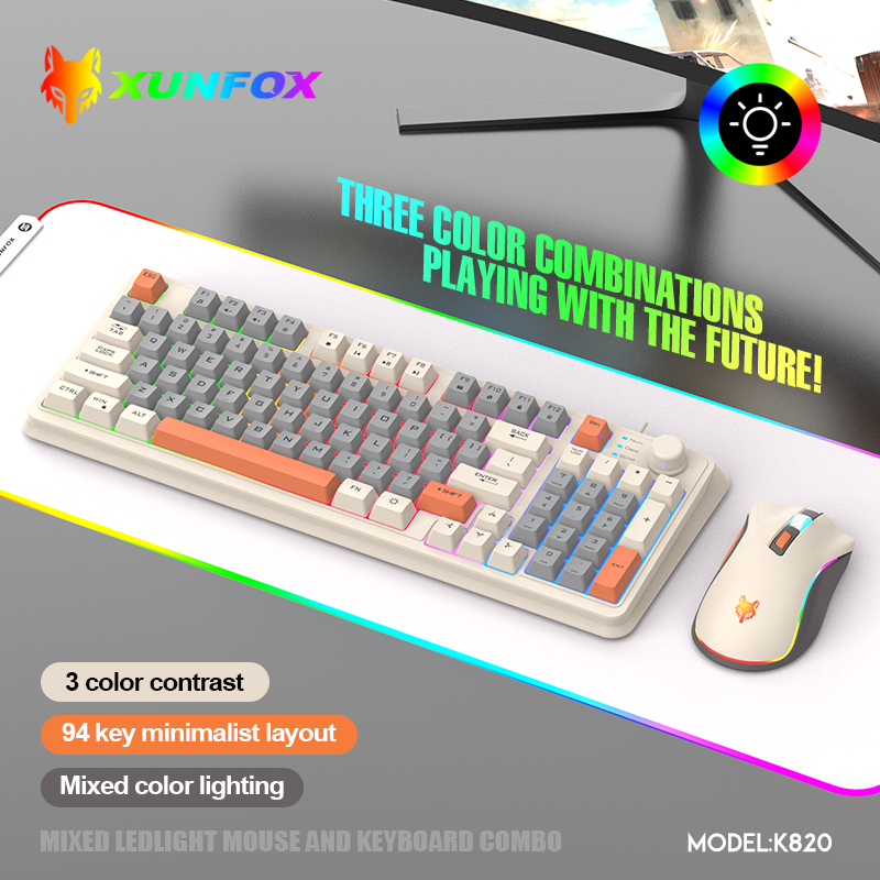 Gaming Keyboard And Mouse For Xbox - K820 USB Kablolu Oyun Klavye Fare