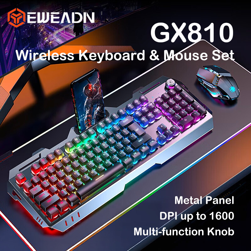 Gaming Keyboard Mouse And Headset Combo - EWEADN GX810 Kablosuz Klavye Mouse Seti
