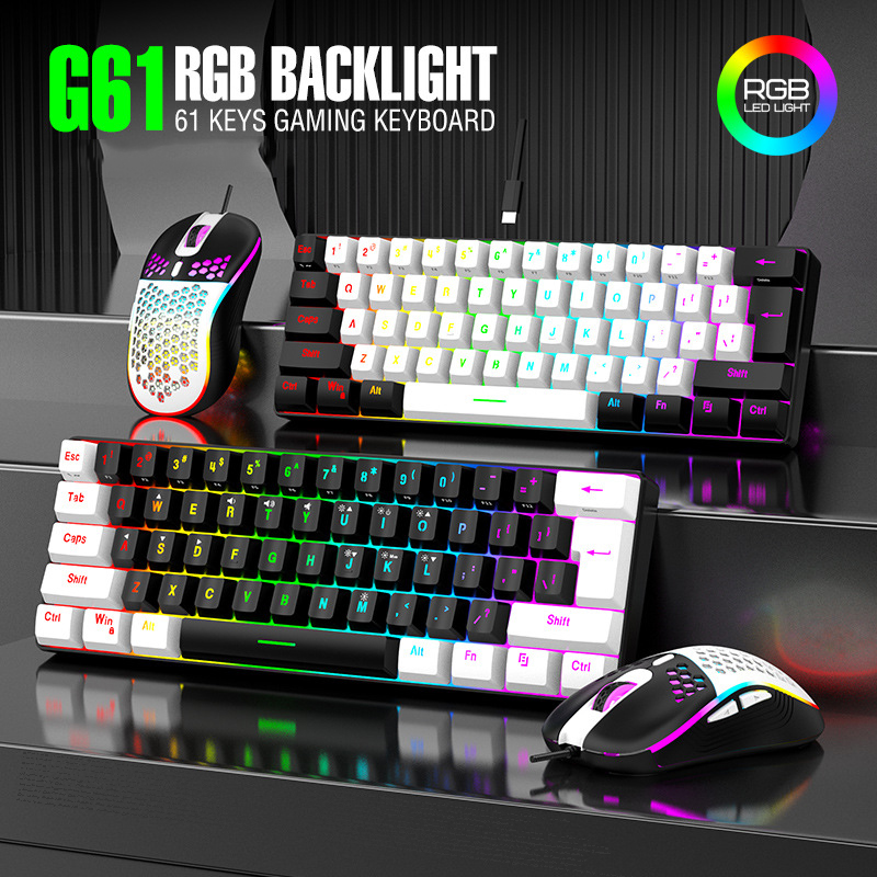 Gaming Keyboard Mouse And Headset Combo - %60 RGB Oyuncu Klavye ve Mouse