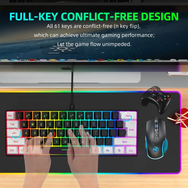 Klavye ve Fare %60 Bilgisayar  - Gaming Keyboard And Mouse For Xbox incelemesi ve fiyatı