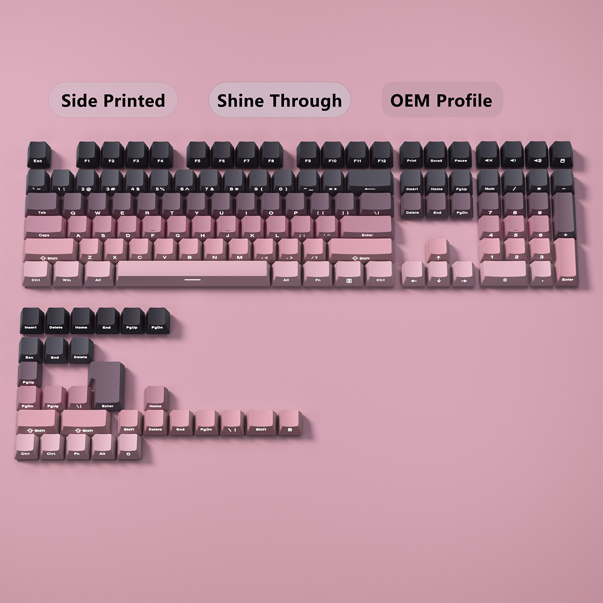 Gradyan Tuş Başlıkları Yan Tar - Gaming Keyboard Typewriter incelemesi ve fiyatı