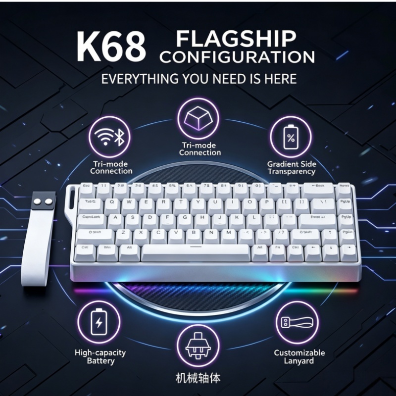 K68 RGB Arka Işık Üç Boyutlu T - Gaming Keyboard Blue Switches incelemesi ve fiyatı