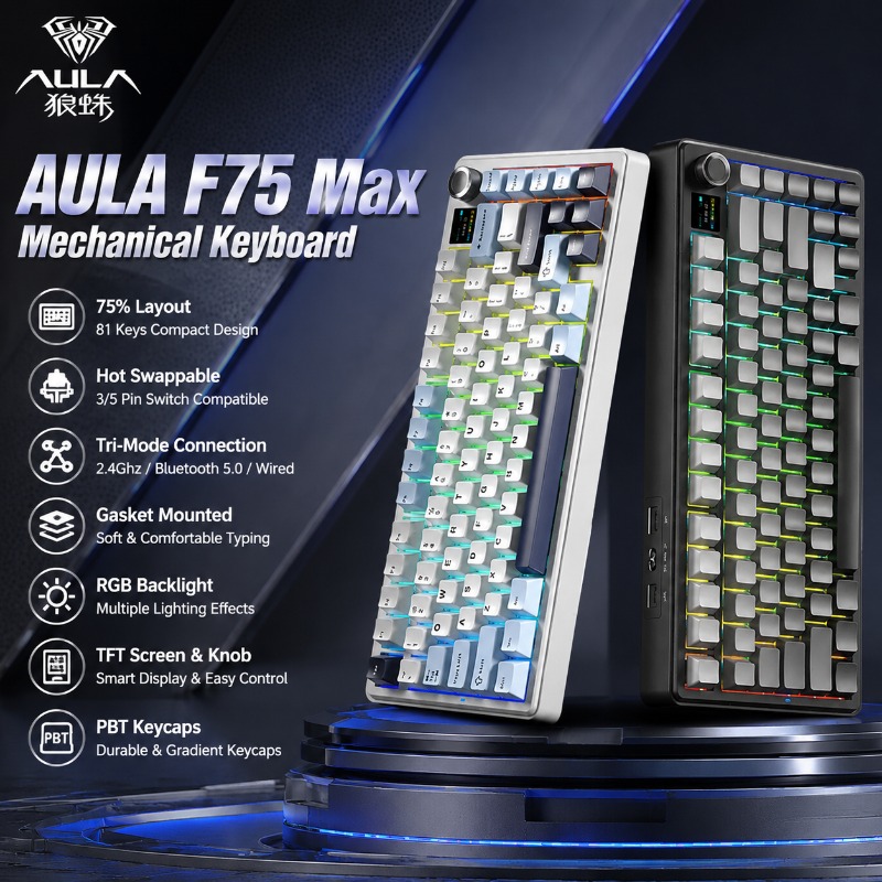 AULA F75 Max Mekanik Klavye %7 - Gaming Keyboard No Rgb incelemesi ve fiyatı