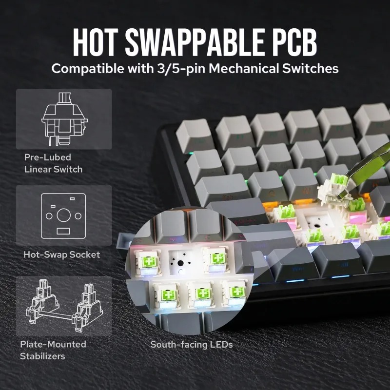 AULA F75 Max Mekanik Klavye %7 - Gaming Keyboard No Rgb incelemesi ve fiyatı