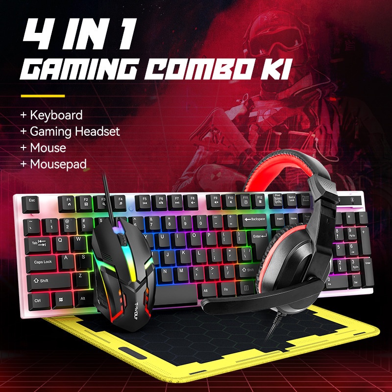 T-Wolf Tf240 4'ü 1 Arada İspan - Gaming Keyboard Mouse And Headset Combo incelemesi ve fiyatı