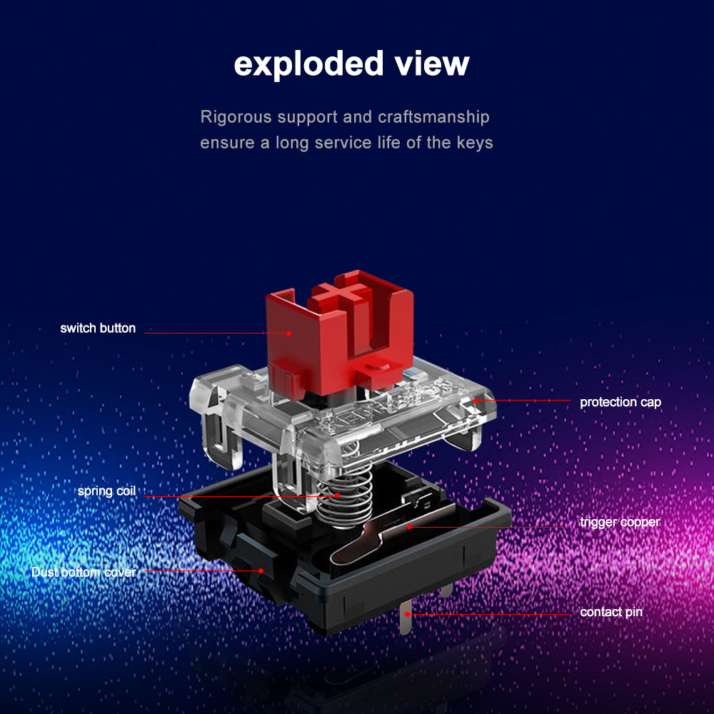 REDRAGON SMD RGB MX düşük prof - Gaming Keyboard Blue Switches incelemesi ve fiyatı
