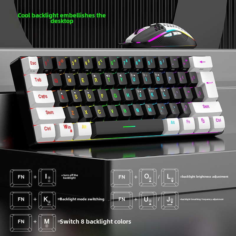 %60 RGB Oyuncu Klavye ve Mouse - Gaming Keyboard Mouse And Headset Combo incelemesi ve fiyatı