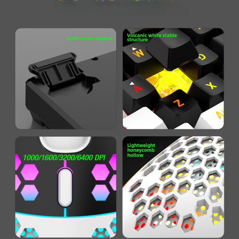 %60 RGB Oyuncu Klavye ve Mouse - Gaming Keyboard Mouse And Headset Combo incelemesi ve fiyatı